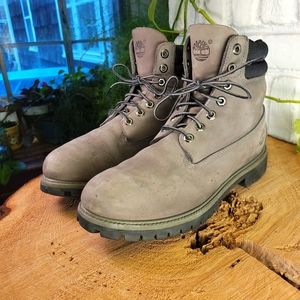 Timberland Taupe Double Collar Boots Size 11